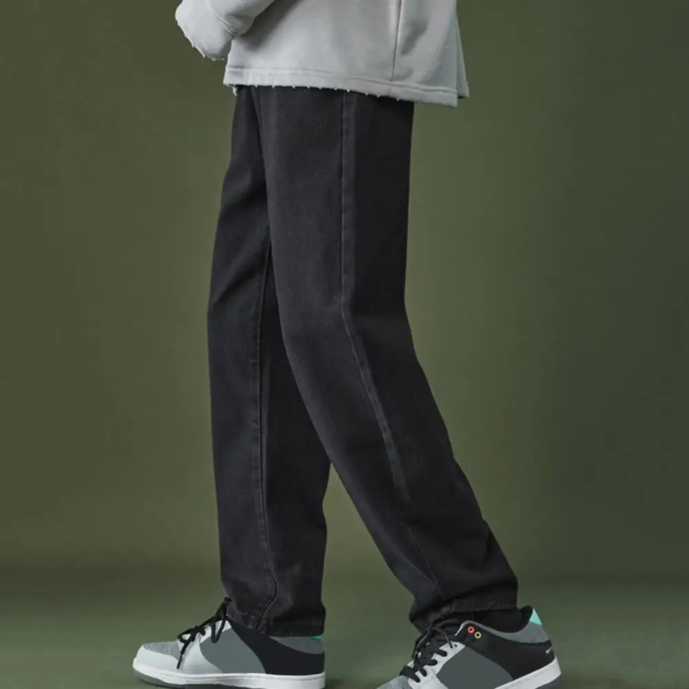 Мужские прямые джинсы стильные мужские летние джинсовые брюки с широкими