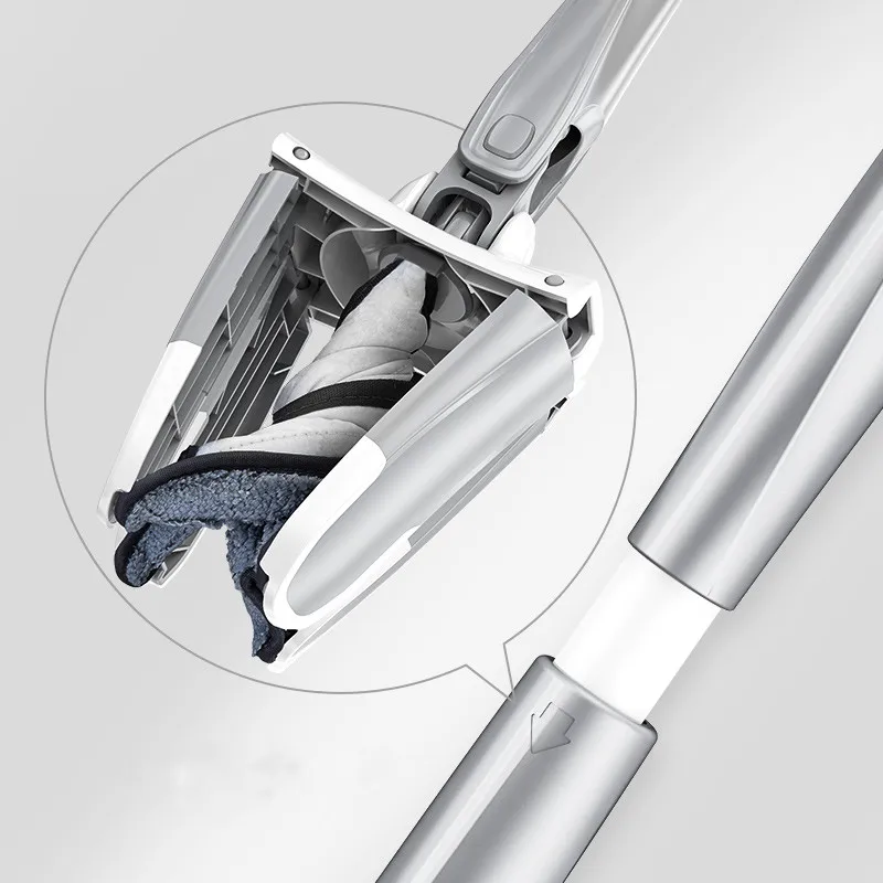 Behogar X-Type Microfiber Flat Floor Mop 360 Rotating Hand-Free for Household Cleaning Spin Mop Easy Cleaning Products On - Моп для пола Behogar X-Type Microfiber Flat, 360 градусов вращающийся, без использования рук для уборки дома, легко моющийся продук