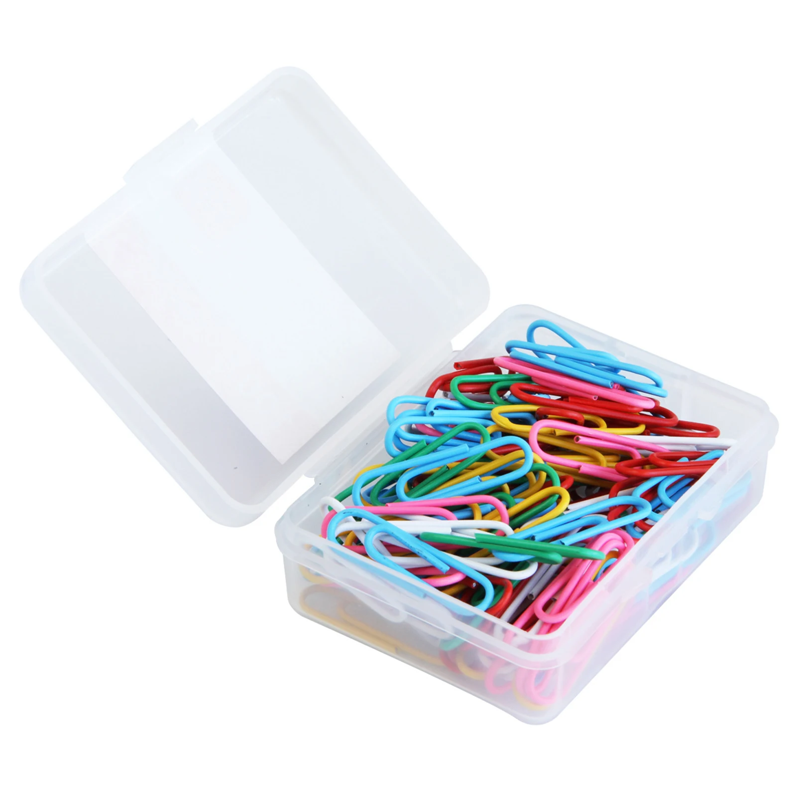 

100pcs Reusable Clamp With Box Rustproof Document Organizing Durable Small Assorted Color Office School Storage Home Paper Clip