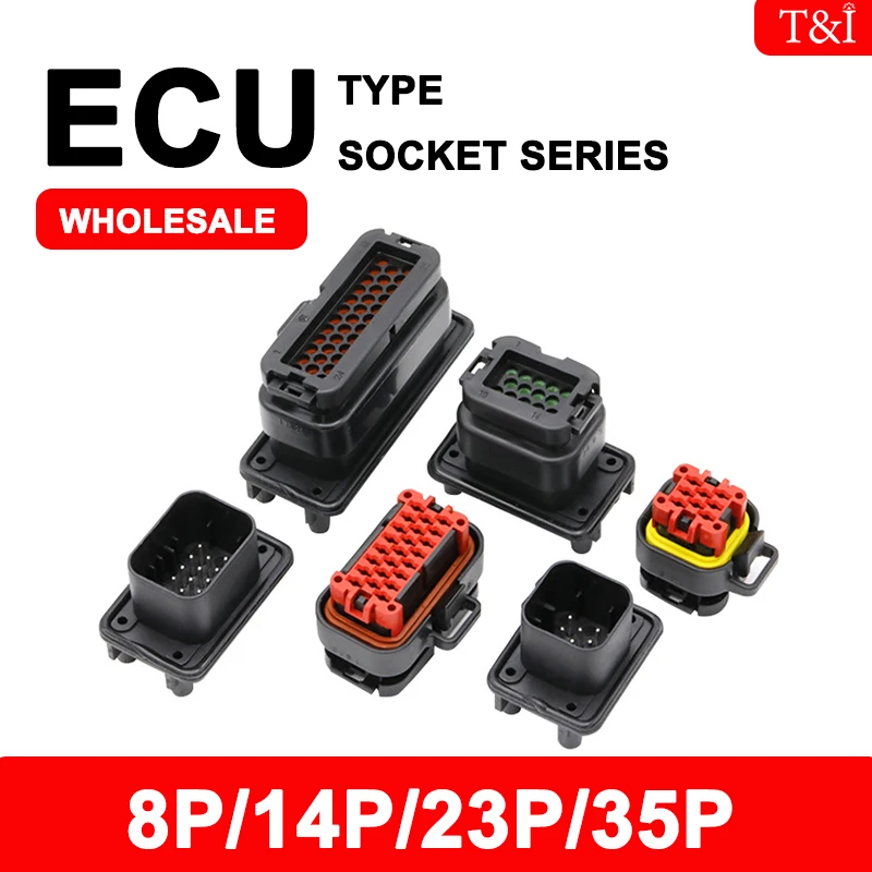 

5/10/50PCS Car ECU Controller Plug 8 14 23 35Pin Female Sealed Waterproof Connector with terminal 770680-1 776273-1 776164-1