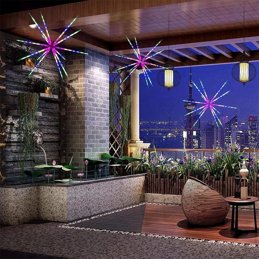 

1Pcs Outdoor Firework Lights LED Fairy Starry Starburst Lights Solar Powered Landscape Lights for Garden/Walkway/Patio