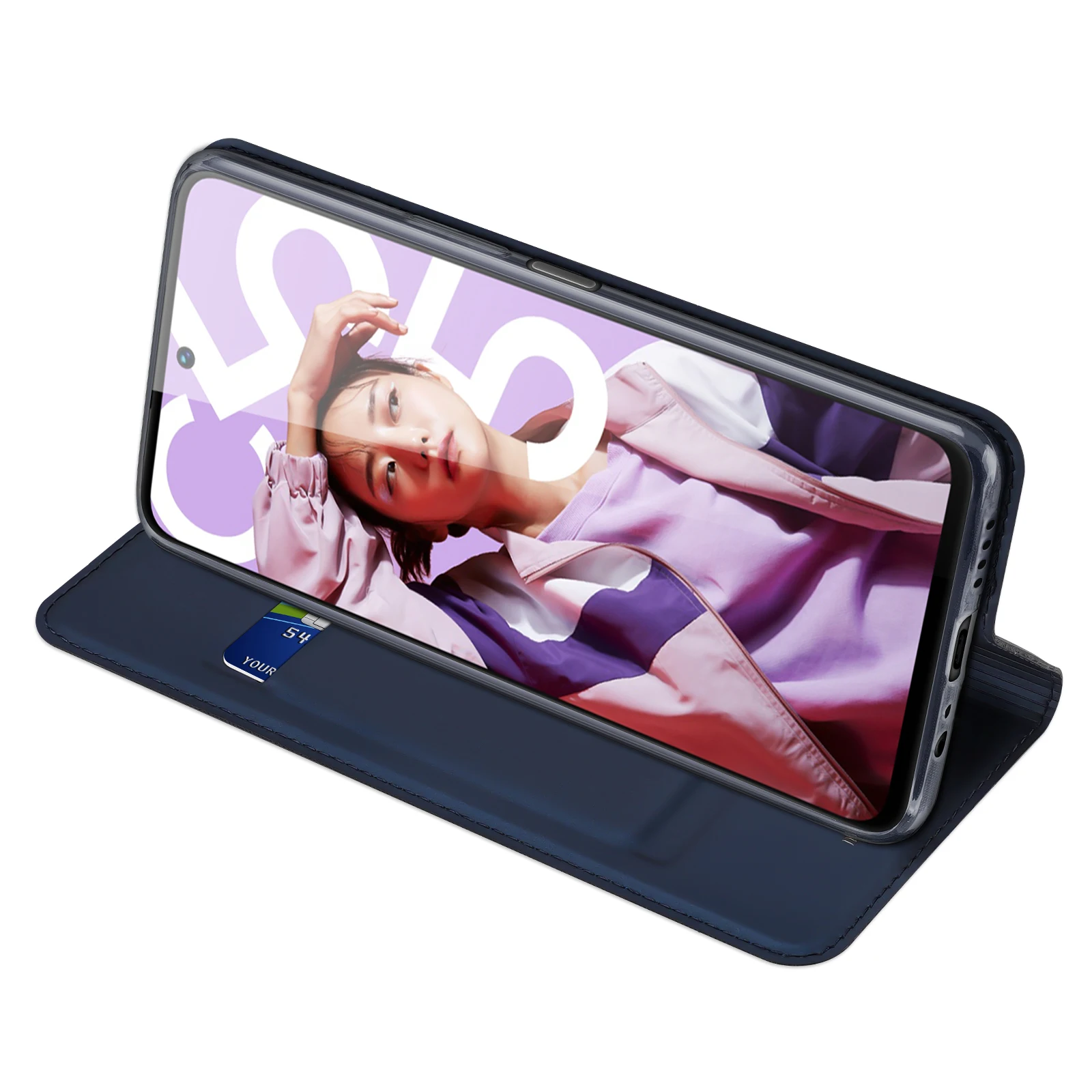 

DUX DUCIS Flip Leather Case for Realme C55 with Transparent TPU Back Cover