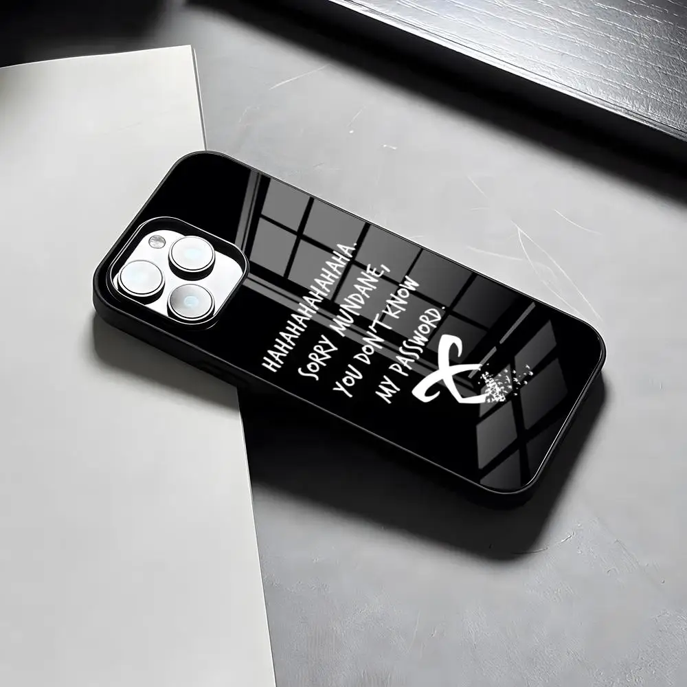 Фото Чехол для телефона S-Shadowhunters Rune для iPhone 17 Pro Max 15 Pro 16 14 Plus 12 13 Mini 11 Pro, противоударный, стеклянный №3