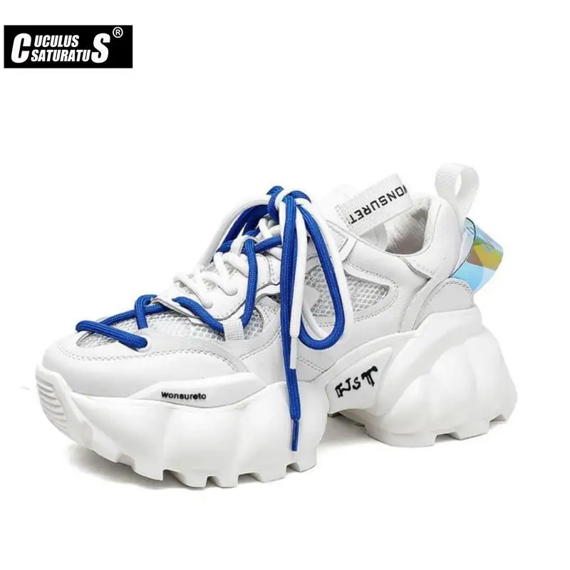 Женские массивные кроссовки Женская сетчатая модель для бега Вулканизированная