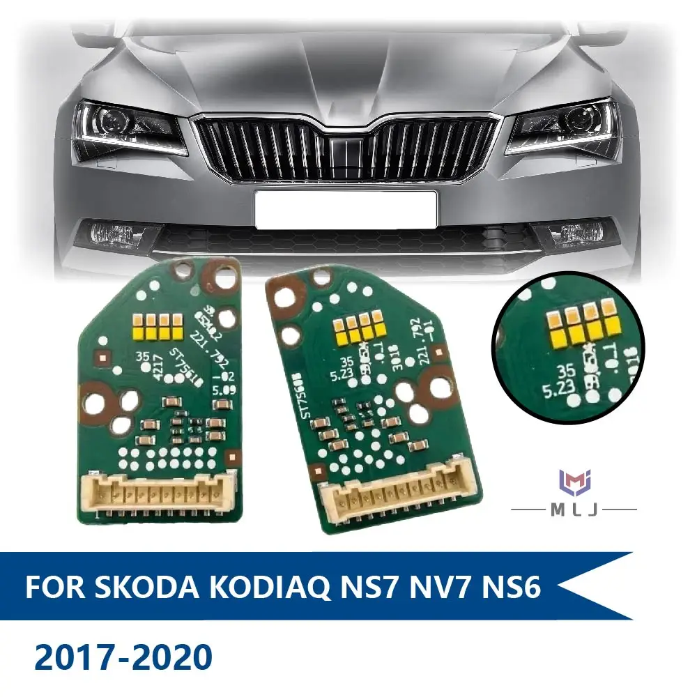 Фото Для Skoda Kodiaq NS7 NV7 NS6 2017-2020: Чип LED DRL для фар первого поколения, плата указателей поворота, чип Angel Eye, автомобильные аксессуары №1