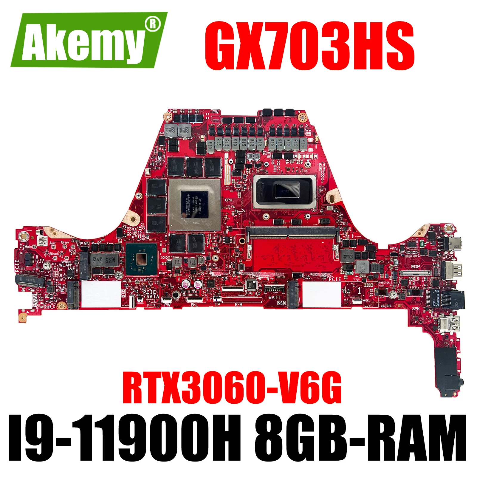 Материнская плата для ноутбука GX703HS с аналогичной фотографией для ASUS ROG Zephyrus S17 M16 GX703HS GU603HM