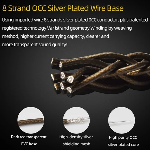 Аудиокабель HiFi 2XLR ATAUDIO 8 жил OCC посеребренный