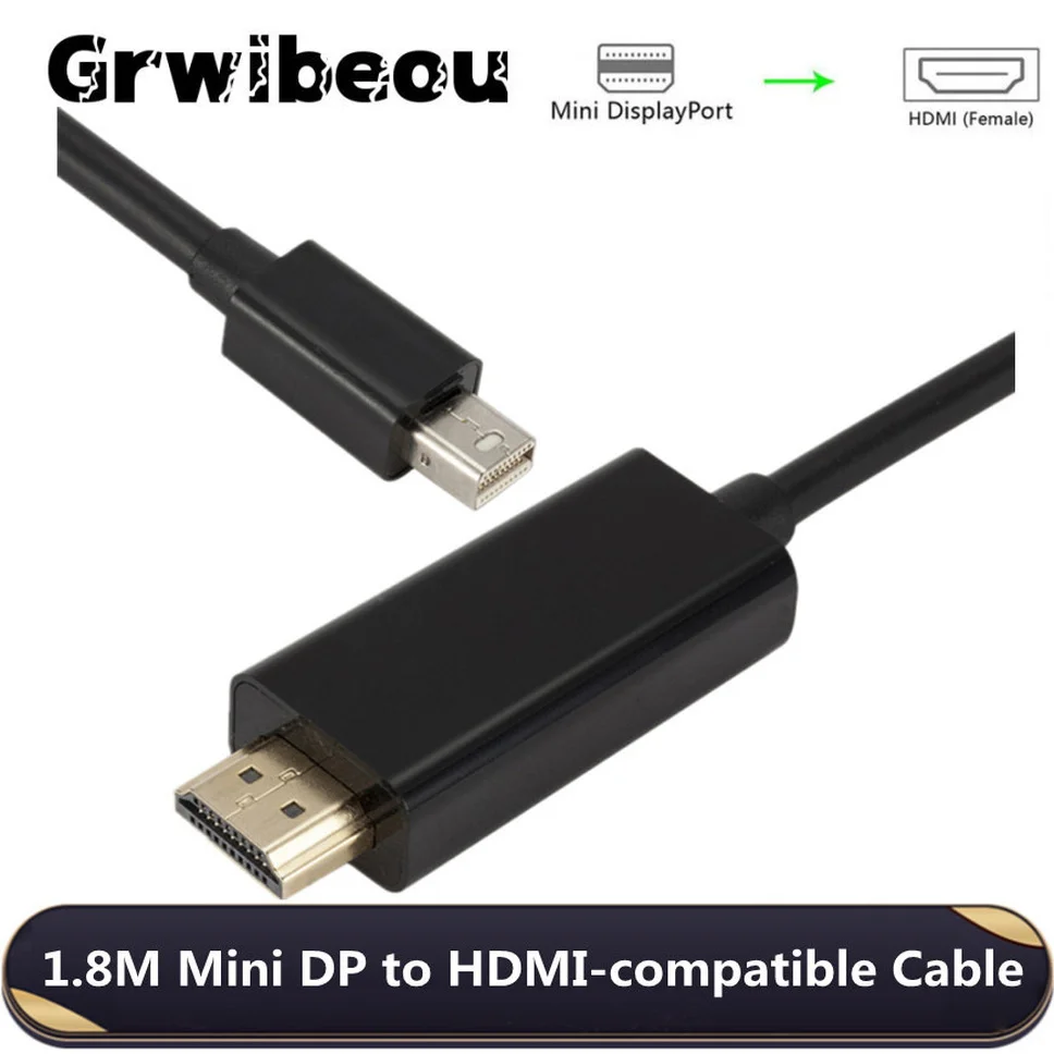 

Кабель-переходник Grwibeou Mini DP-HDMI, 1,8 м