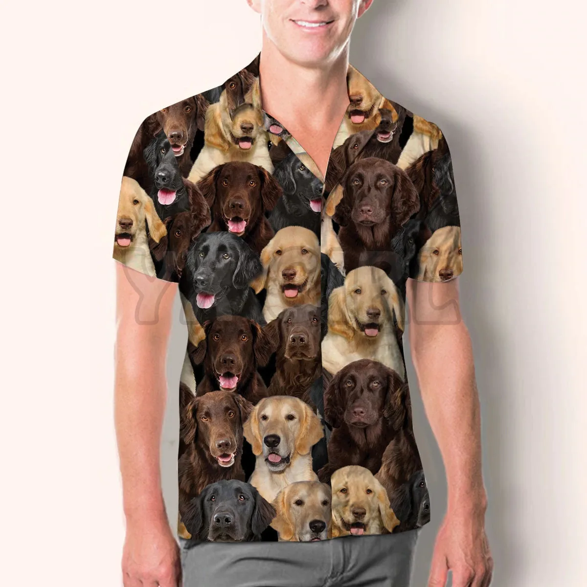 You Will Have A Bunch Of Flat Coated Retrievers3D All Over Printed Hawaiian Shirt Men's For Women's Harajuku Casual Shirt Unisex