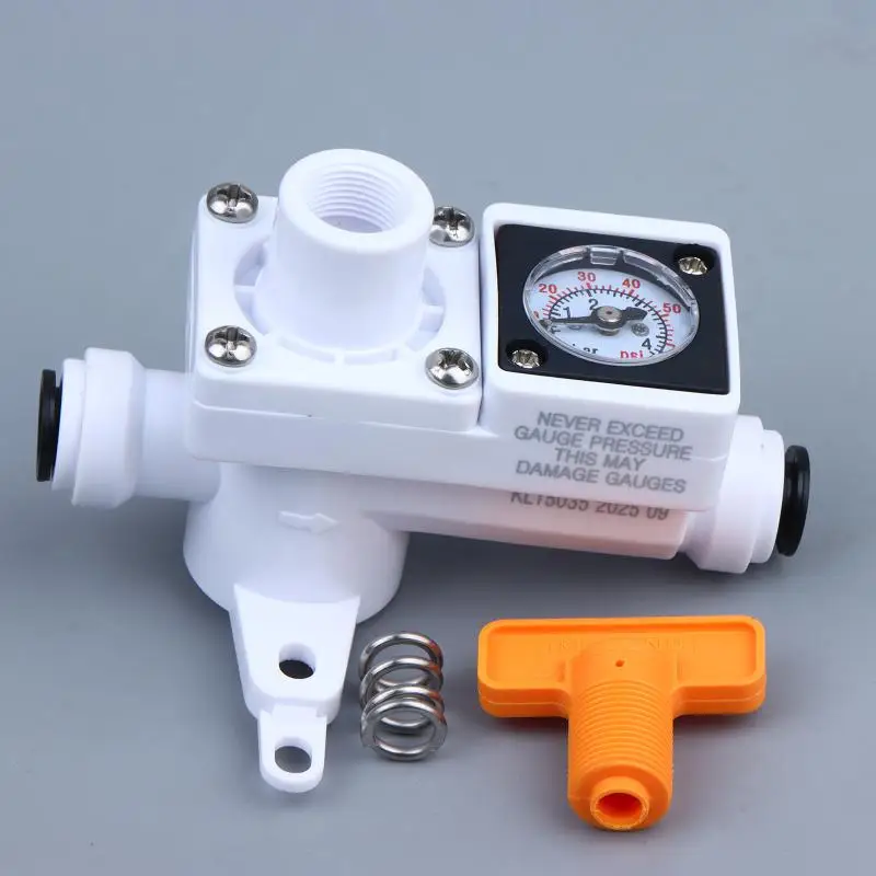 Фото Новый встроенный регулятор давления Duotight 6.35/8 мм с манометром 60 фунтов на кв. дюйм для домашнего пивоварения №4