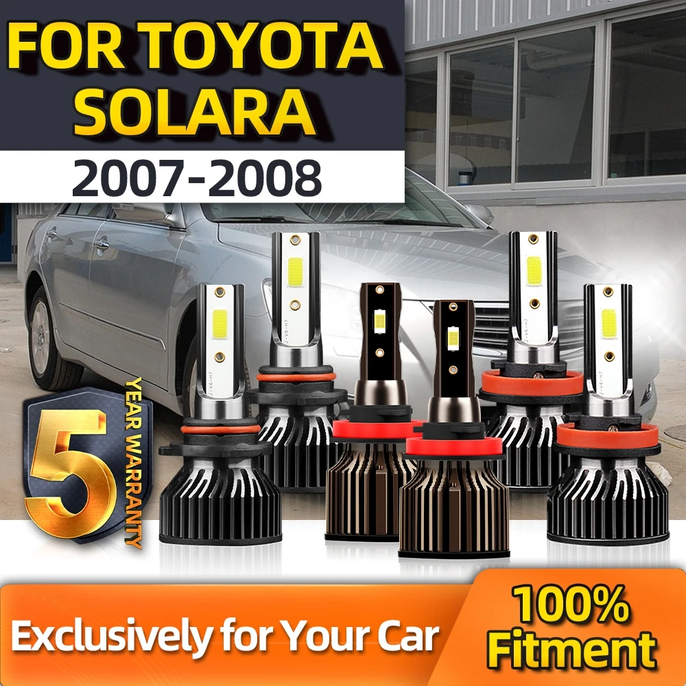 

Crossfox Bright CSP Front Car Lamps For Toyota Solara High/Low Beam 9011 H11 Foglight H11 6000K White Kit Year 2007 2008