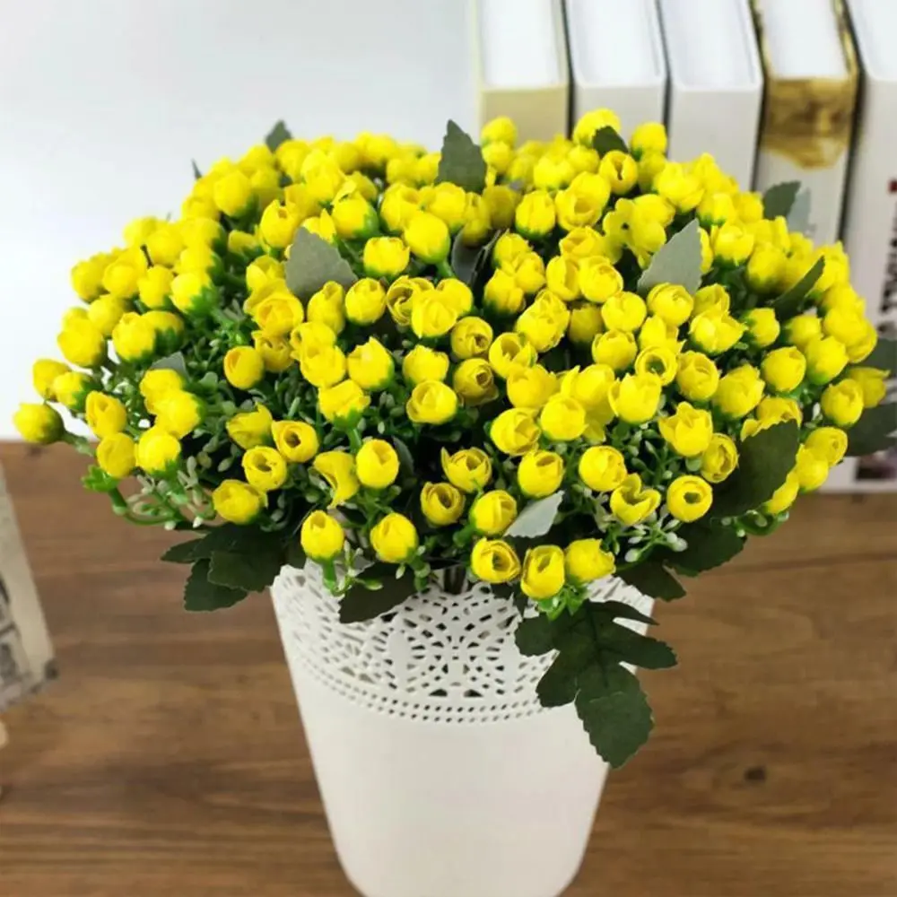 

Товары для украшения дома, искусственный цветок, 36 головок, искусственные шелковые цветы, миланские бутоны, реалистичные растения