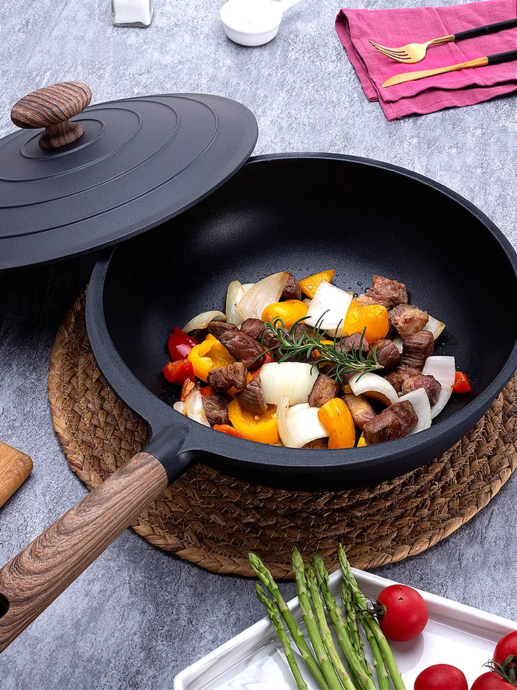 

Maifan stone color frying pan non stick pan pan special non stick frying pan for household gas induction cooker cookware