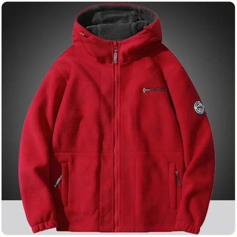 Мужская Флисовая Куртка мягкая теплая Рабочая куртка из овечьей шерсти для улицы