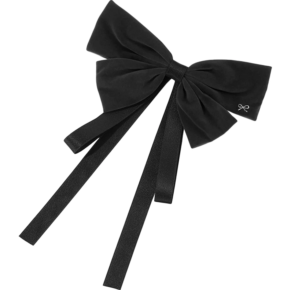 

Банты для волос, черные женские галстуки Bowribbon для девочек, ленты, красные зажимы, зажим для конского хвоста