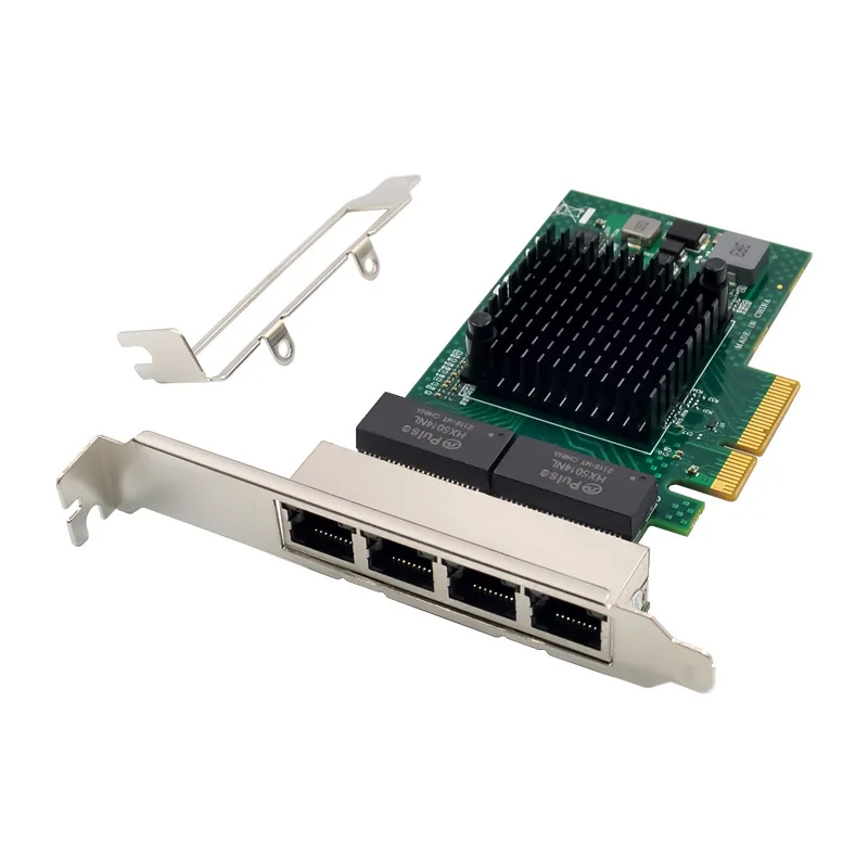 

PCIe X4 Ethernet Gigabit network Card 1000Mbps 1Gbps PCI-E 4X Gibabit 4 Ports RJ45 lan Card BCM5719 chipset WOL PXE VLAN