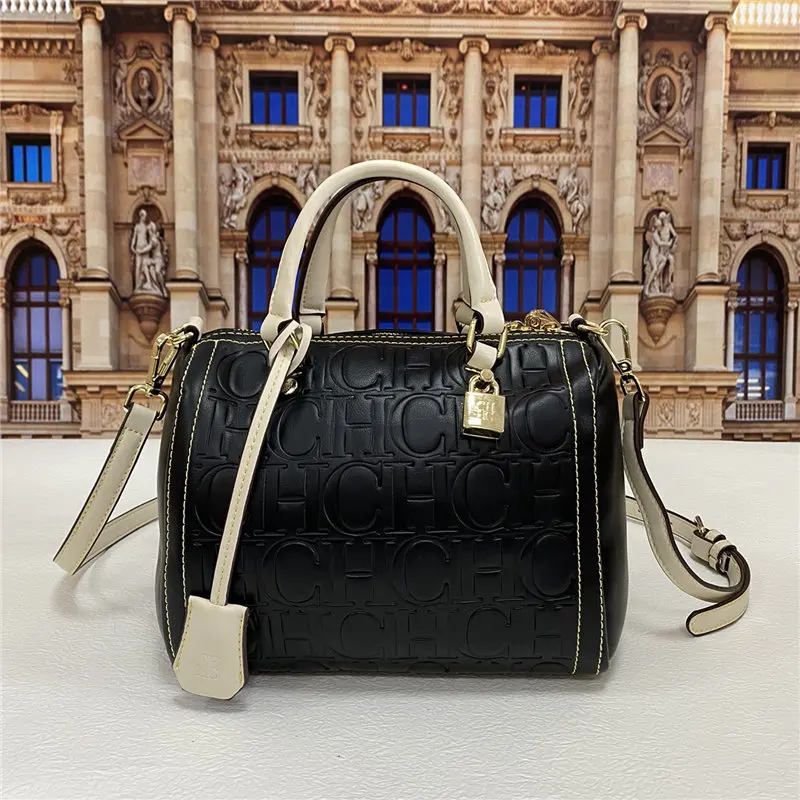 

100% Genuine Leather 2022 New Style Pillow Bag Ladies Letters CHCH HCHC Large Capacity Messenger Handbag Famous Luxury Designer