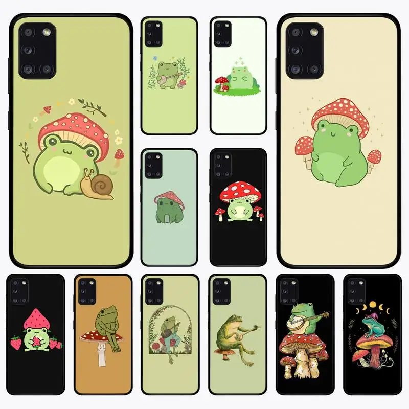 

Cottagecore Frog Mushroom Kawaii Phone Case for Samsung A 51 30s 71 21s 10 70 31 52 12 30 40 32 11 20e 20s 01 02s 72 cover