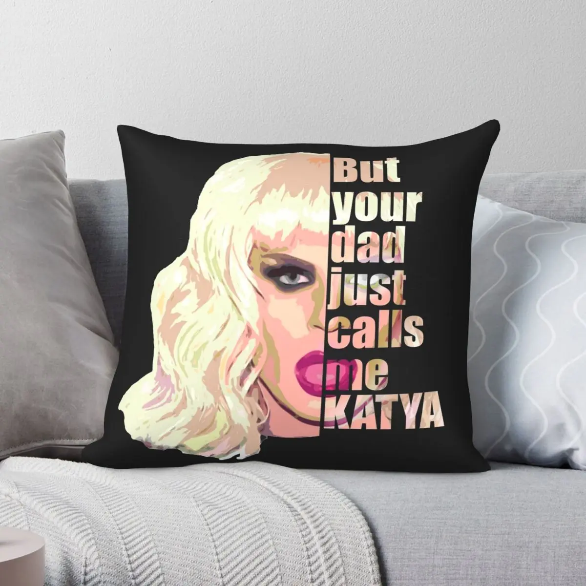 

Квадратная наволочка Yakaterina Petrovna Zamolodchikova, полиэстер, лен, бархат, узор, молния, Декор, диванная подушка, наволочка