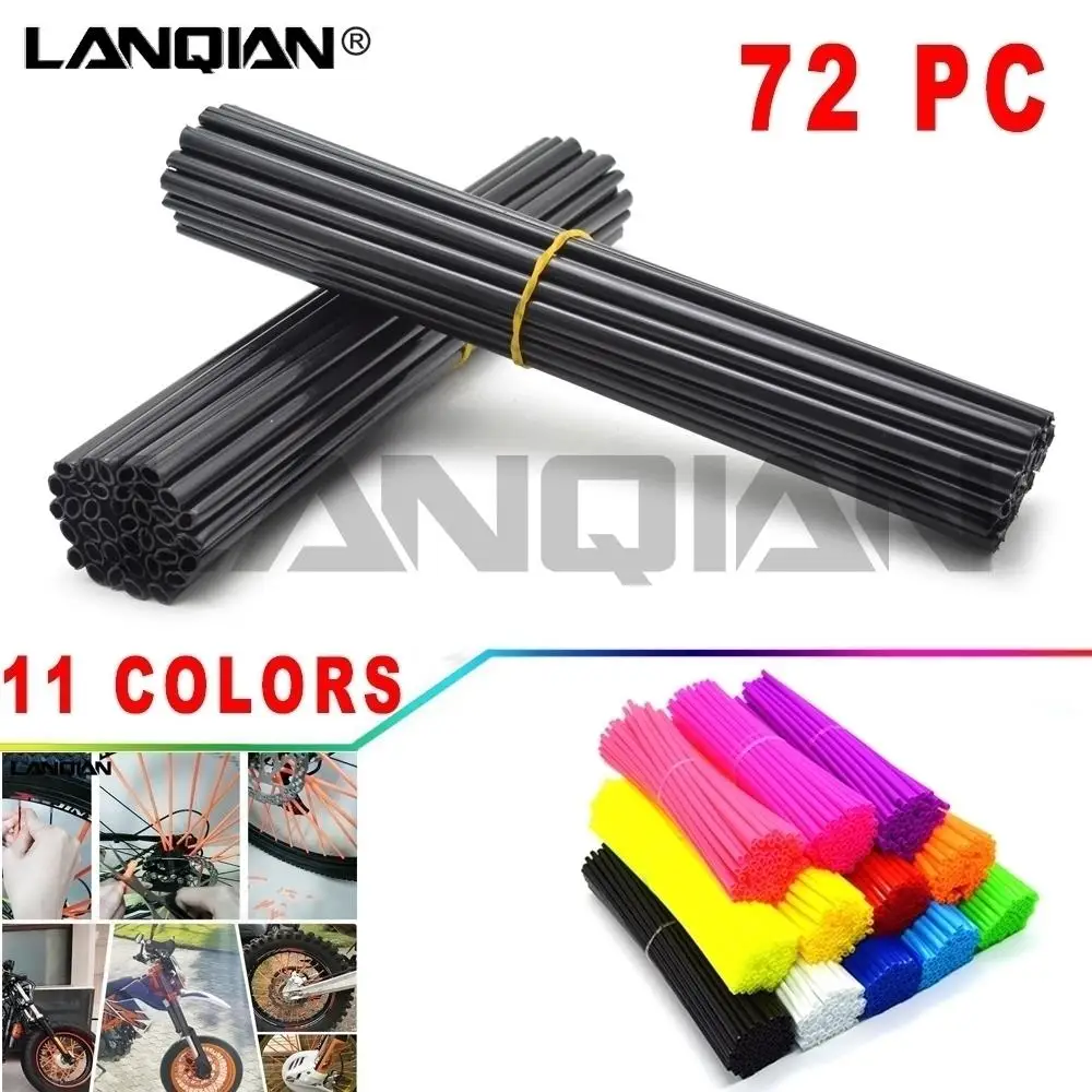 

72pcs Universal Motorcycle Accessories Dirt Bike Wheel spoke skins cover For 530EXC/EXC-R/XCR-W/XC-W(SIX DAYS)
