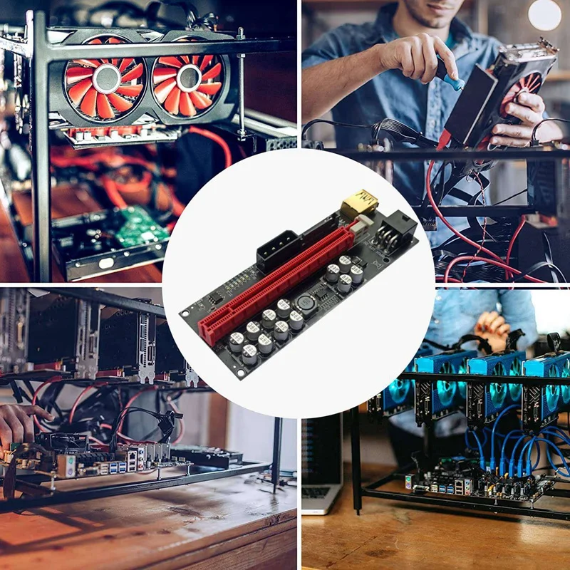6 шт. Райзер-карта VER018 Plus USB 3 0 PCI-E 1X до 16X |