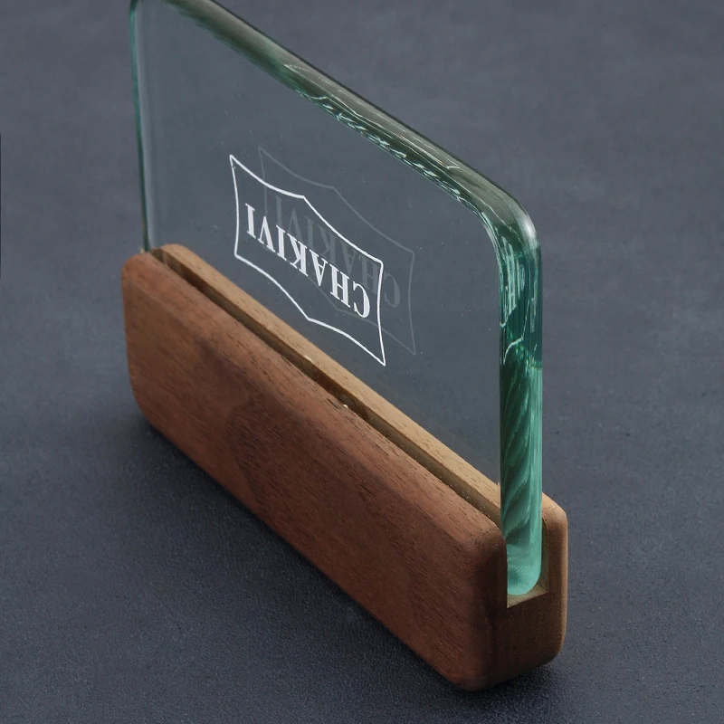 

Handmade DIY leather tool glue scraper walnut glass scraper glue auxiliary tool 8MM tempered glass