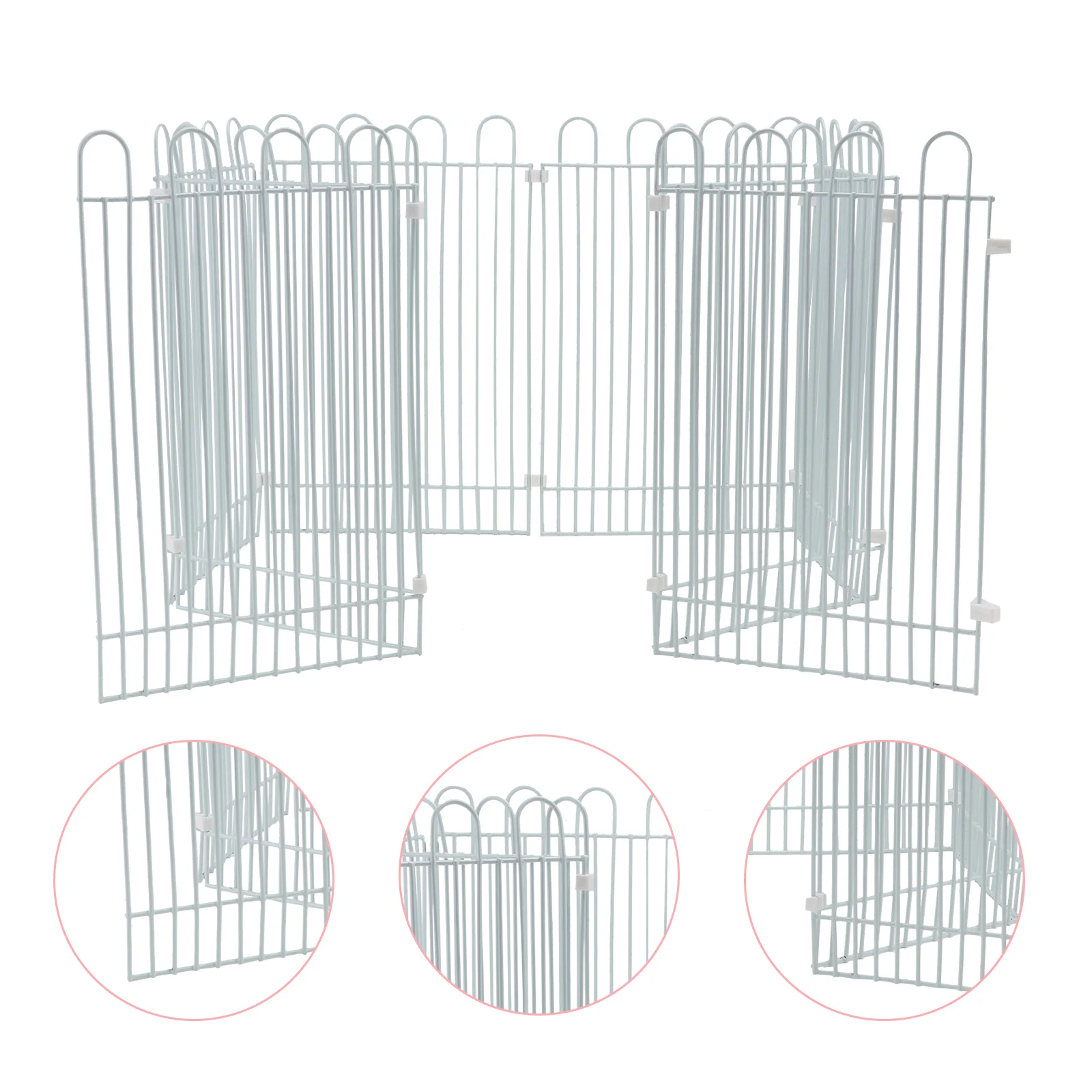 

8Pcs Creative Hamster Fence Funny Pet Playing Shelter Pet Playpen White