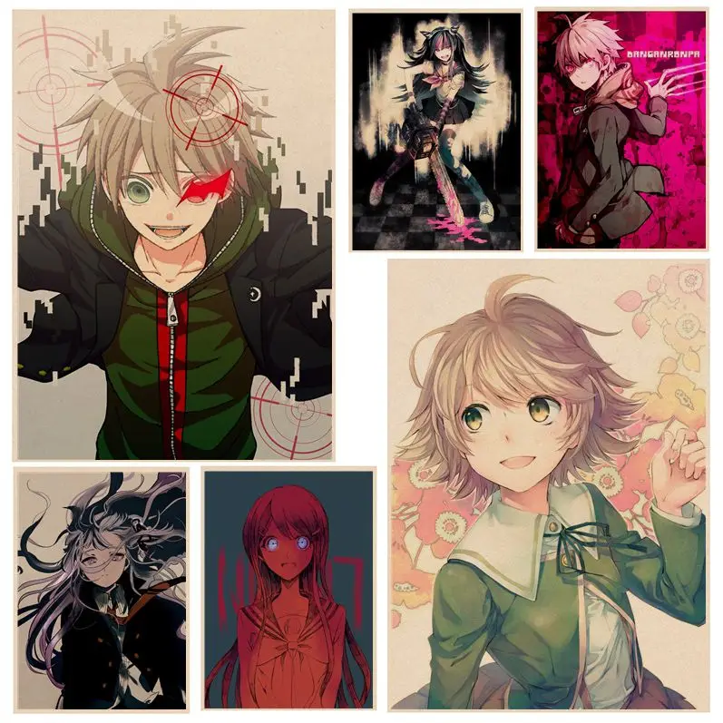 

Danganronpa Anime Posters Kraft Paper Sticker DIY Room Bar Cafe Nordic Home Decor