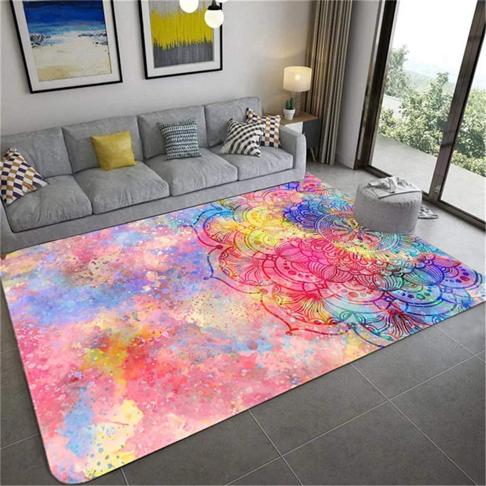 

CLOOCL Star Sky Mandala Carpets for Living Room Watercolor Area Rug Girls Bedroom Decoration Doormat Fashion Anti-Slip Floor Mat