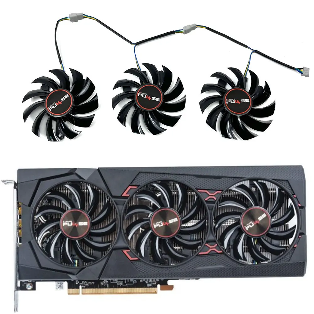 

NEW 1SET 75MM 4PIN FDC10H12D9-C Pulse PRO RX 5600 XT 6GB GPU Fan，For SAPPHIRE PULSE Radeon RX 5600 XT 6G Video card cooling fan