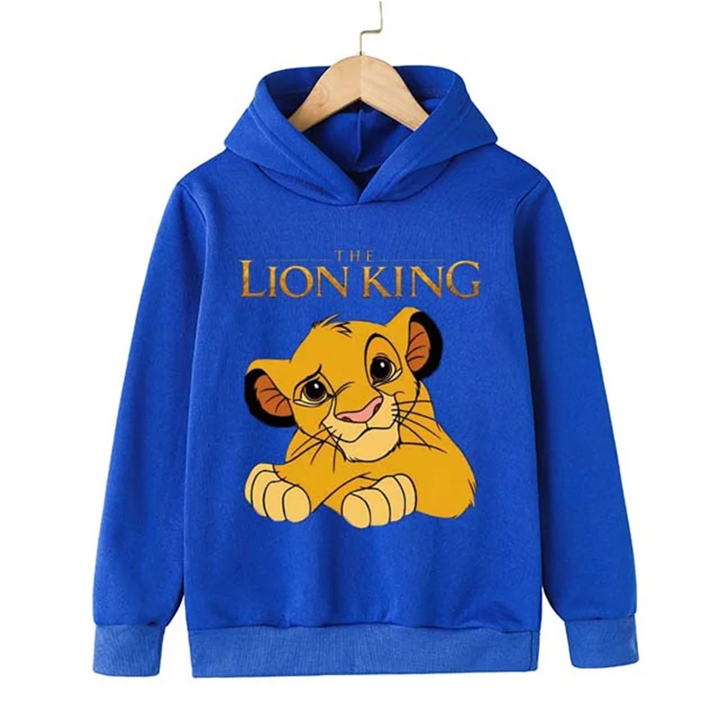 

Children Lion King Sweatshirt For Boys Girls Animals Cartoon Graphic Lovely Simba Boys Printing Hoodies Girls Tops Kids Clothes
