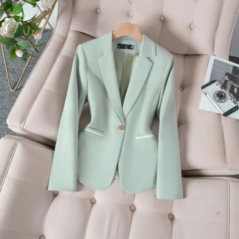 Блейзер женская одежда с длинными рукавами темпераментный деловой модный