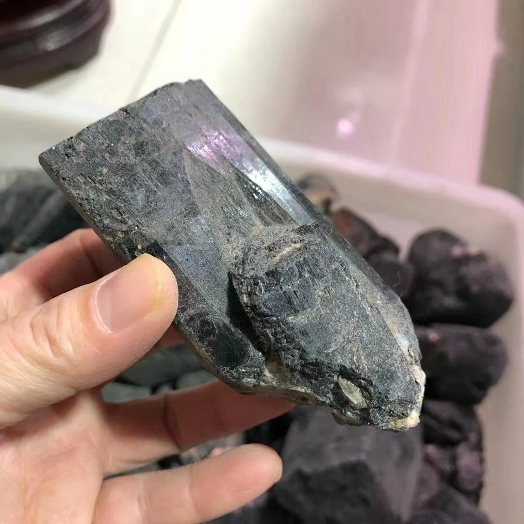 

100-1300g Natural Black Tourmaline Gravel Raw Gemstone Mineral Specimen Crystal Healing Advanced Collection Eliminate 1pc