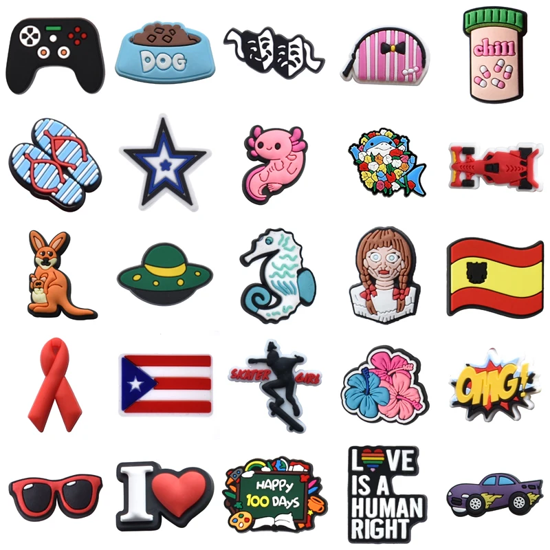 

Gifts Boy Shoes Accessories Decorations for Crocs Girl Shoe Charms Para Pins Kids Men Set Jeans Packs Wholesale Bulk Women Charm