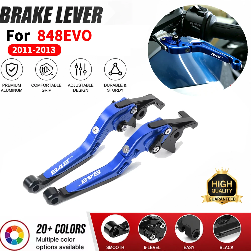 Фото Для мотоцикла DUCATI 848EVO 848 EVO 2011-2013 2012 Аксессуары для мотоцикла: регулируемые складные выдвижные рычаги сцепления и тормоза. №1