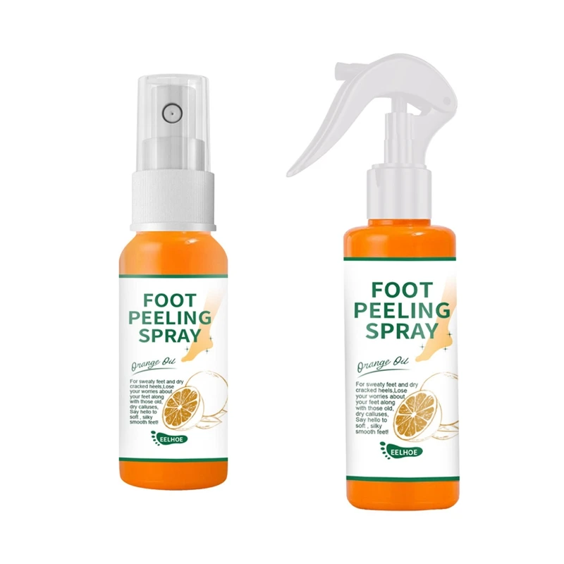 

30/100ml New Foot Peeling Spray Natural Orange Essence Pedicure Hands Dead Skin Exfoliator Whiten Foot Exfoliating Care Tool