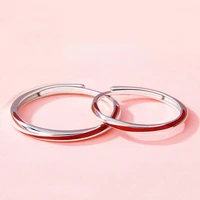 couple ring sterling silver pair of niche design jewelry opening adjustable pair ring engagement rings for women