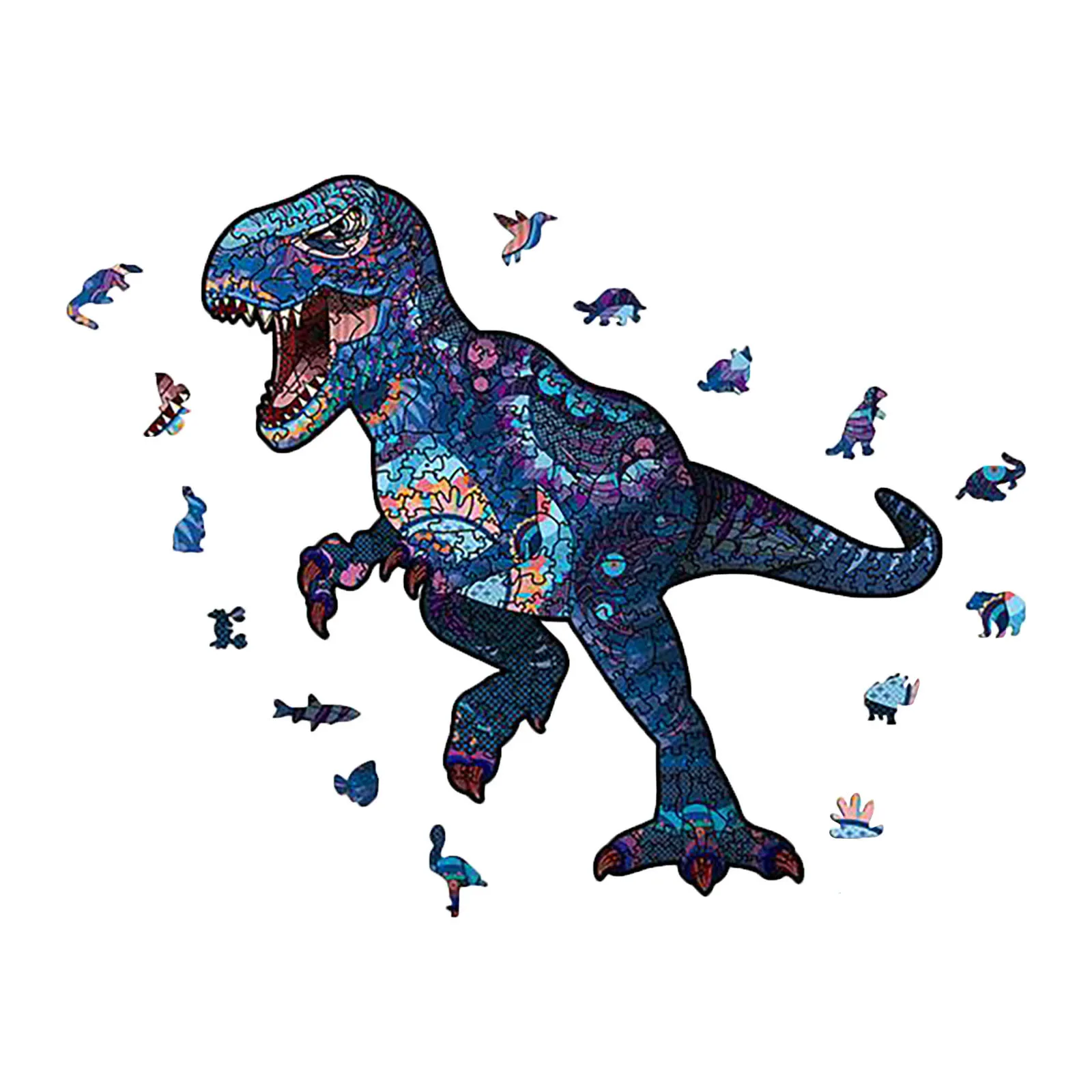 

Smear Toy Treat Toy With Special-Shaped Animal Three- Wooden Puzzles Puzzles Irregular Puzzle Toy