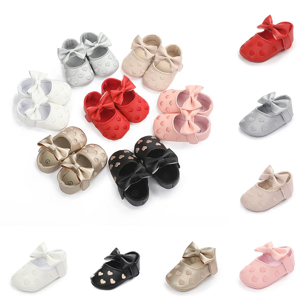 

Baby PU Leather Baby Boy Girl Baby Moccasins Moccs Shoes Bow Fringe Soft Soled Non-slip Footwear Crib Shoes