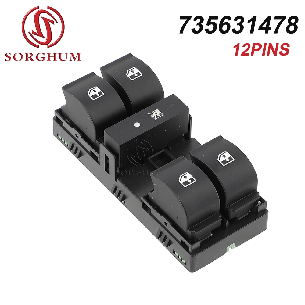 

SORGHUM Автомобильные аксессуары для Fiat Tipo 2015-2019, электрический стеклоподъемник, главный переключатель управления стеклом, кнопка подъема ...