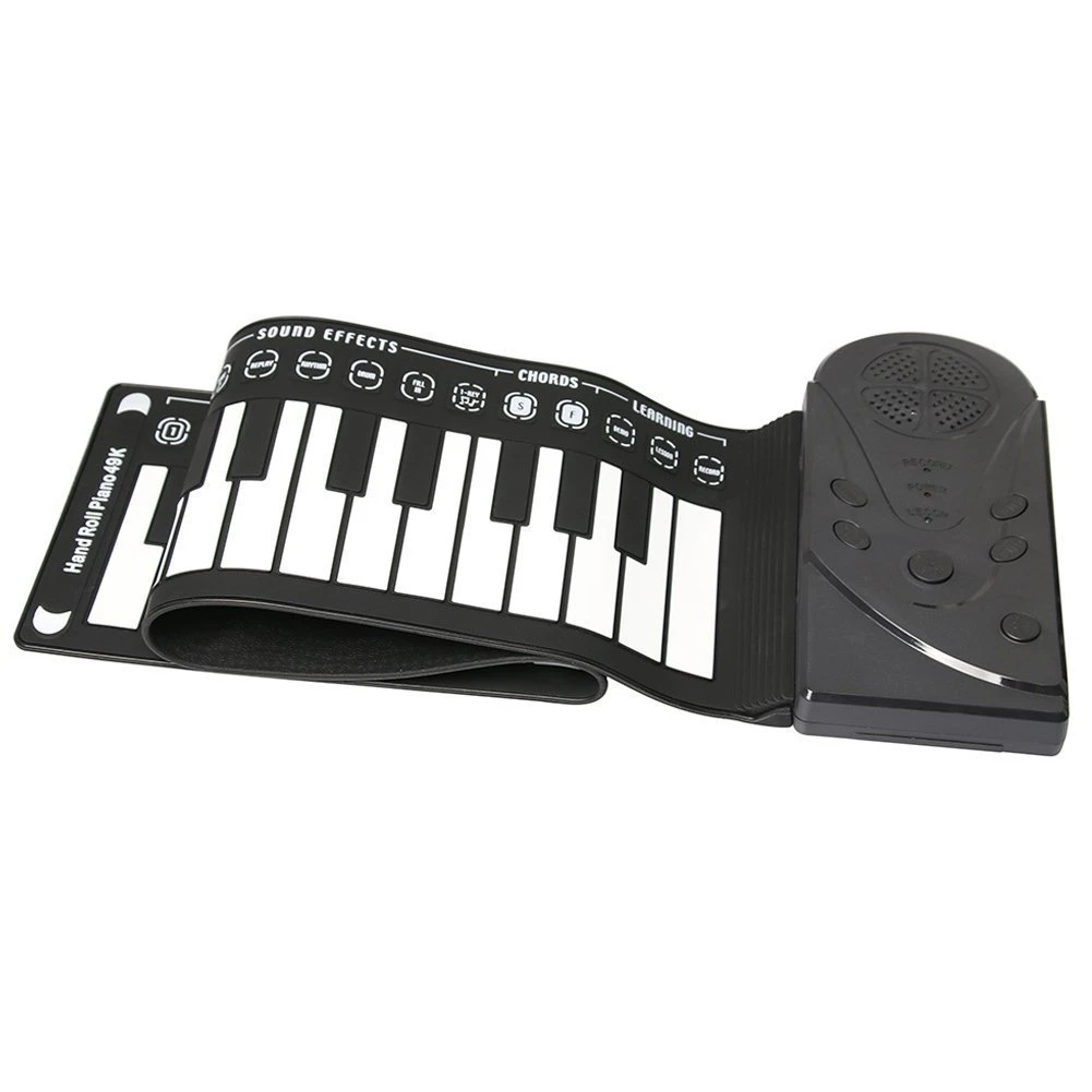 

8 Drum Modes USB 49 Keys Hand Roll Up Piano Portable Folding High Quality Electronic Keyboard Instruments For Beginners Learner