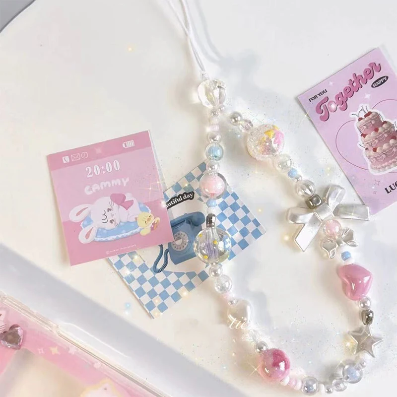 Красочный Браслет С Бантом И Бусинами В Форме Сердца Цветок Бабочка Цепочка Для