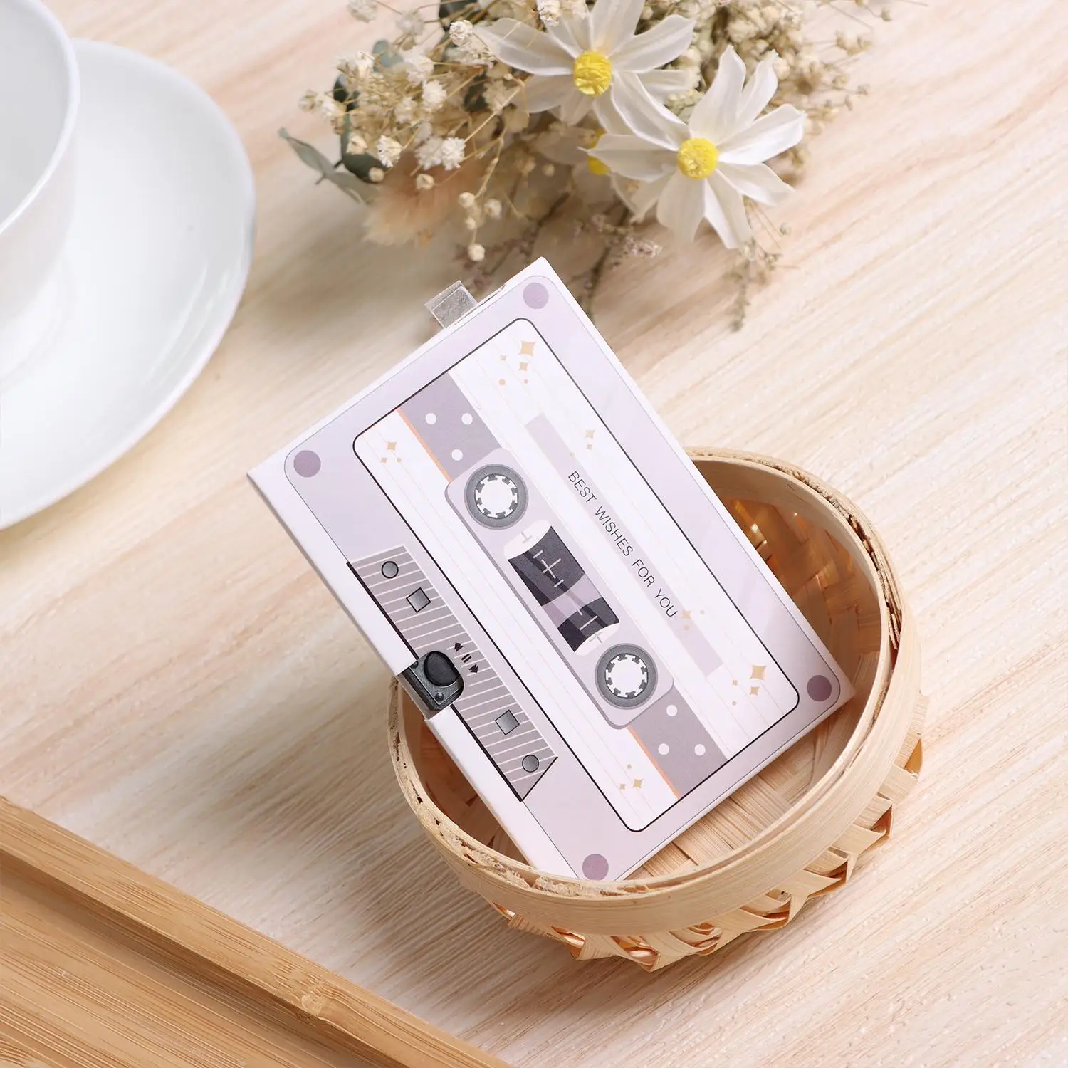 

Musical Birthday Custom Design Artwork DIY Audio Cards Personalized DIY Greeting Recordable Greeting Card Cassette Tape