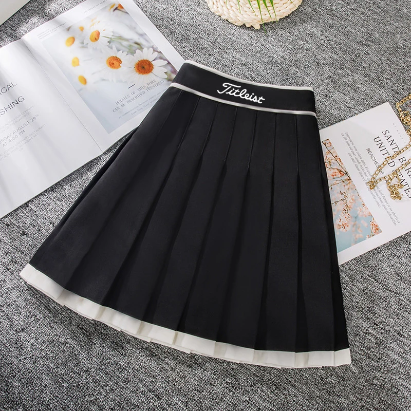

High class women's golf dress, fashionable pleated skirt, golf skirt, tennis, sports, spring and summer