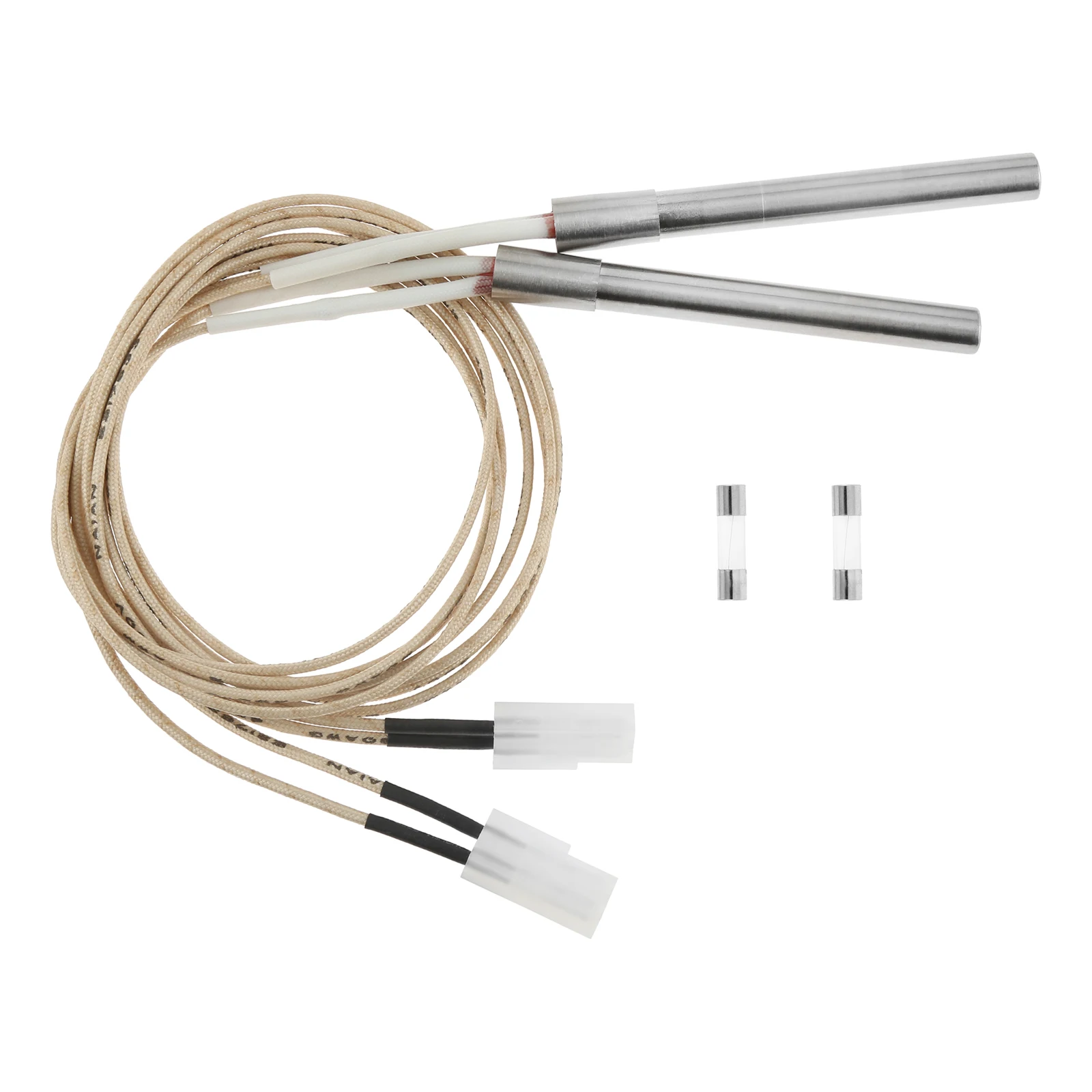 2Pcs Grill Hot Rod Ignitor with Fuses Hot Igniter Kits for Pitboss& Camp Chef Pellet Fireplace Grill Stove 200 Watt/ 120 Volt