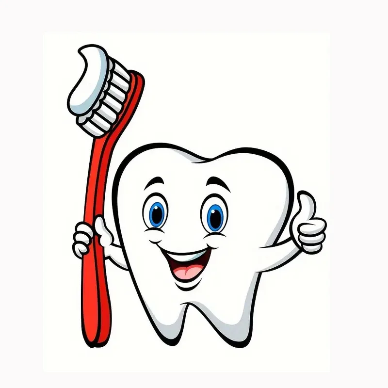 

Наклейка на стену "Зубы и зубная щетка"