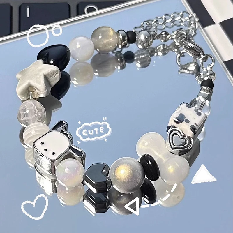 Мультфильм Sanrio Hello Kitty Pochacco милый колокольчик браслет из бисера женские модные