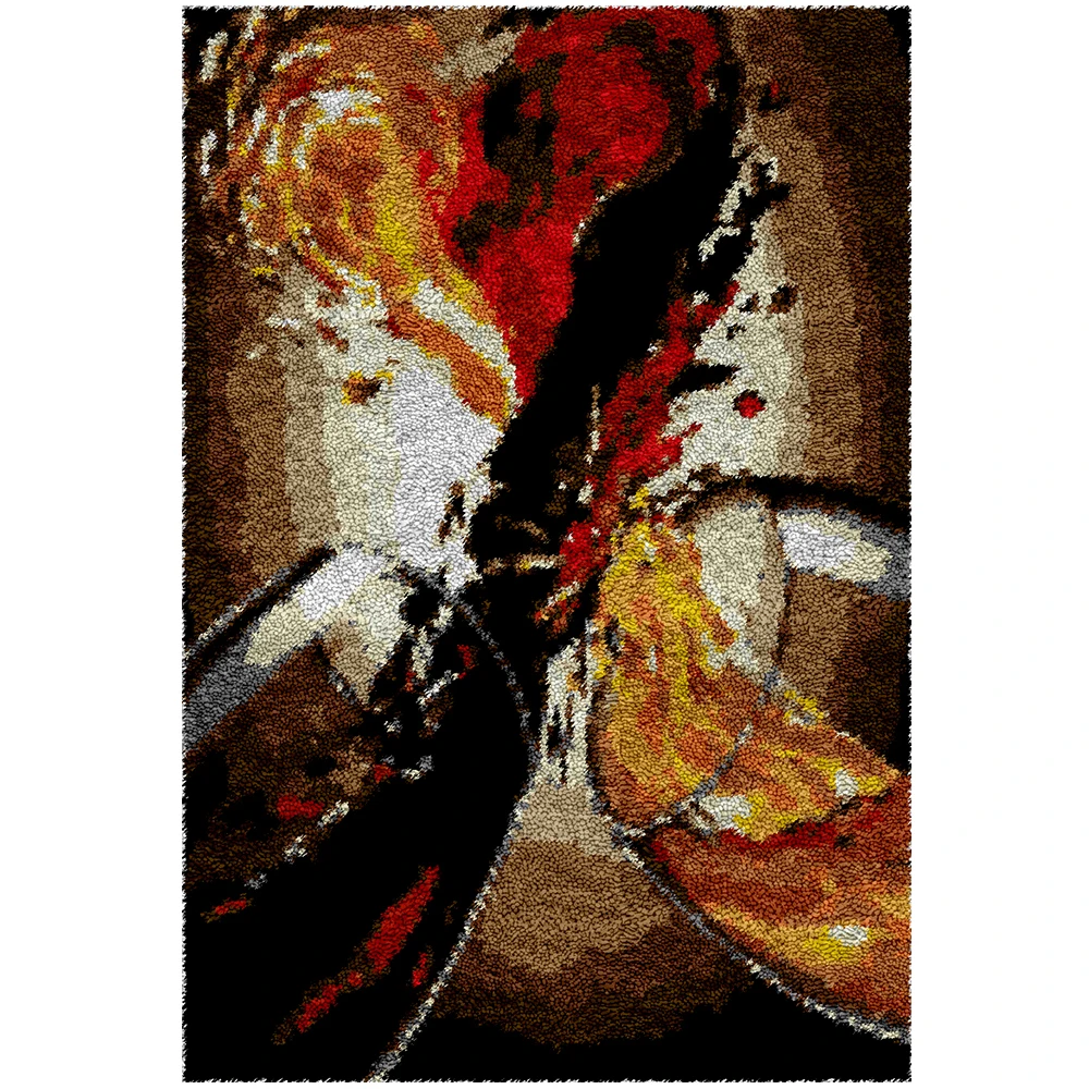 

Craft kits for adults Creative adults hobby Latch hook kits carpet with printed canvas Carpet embroidery Rug making kits