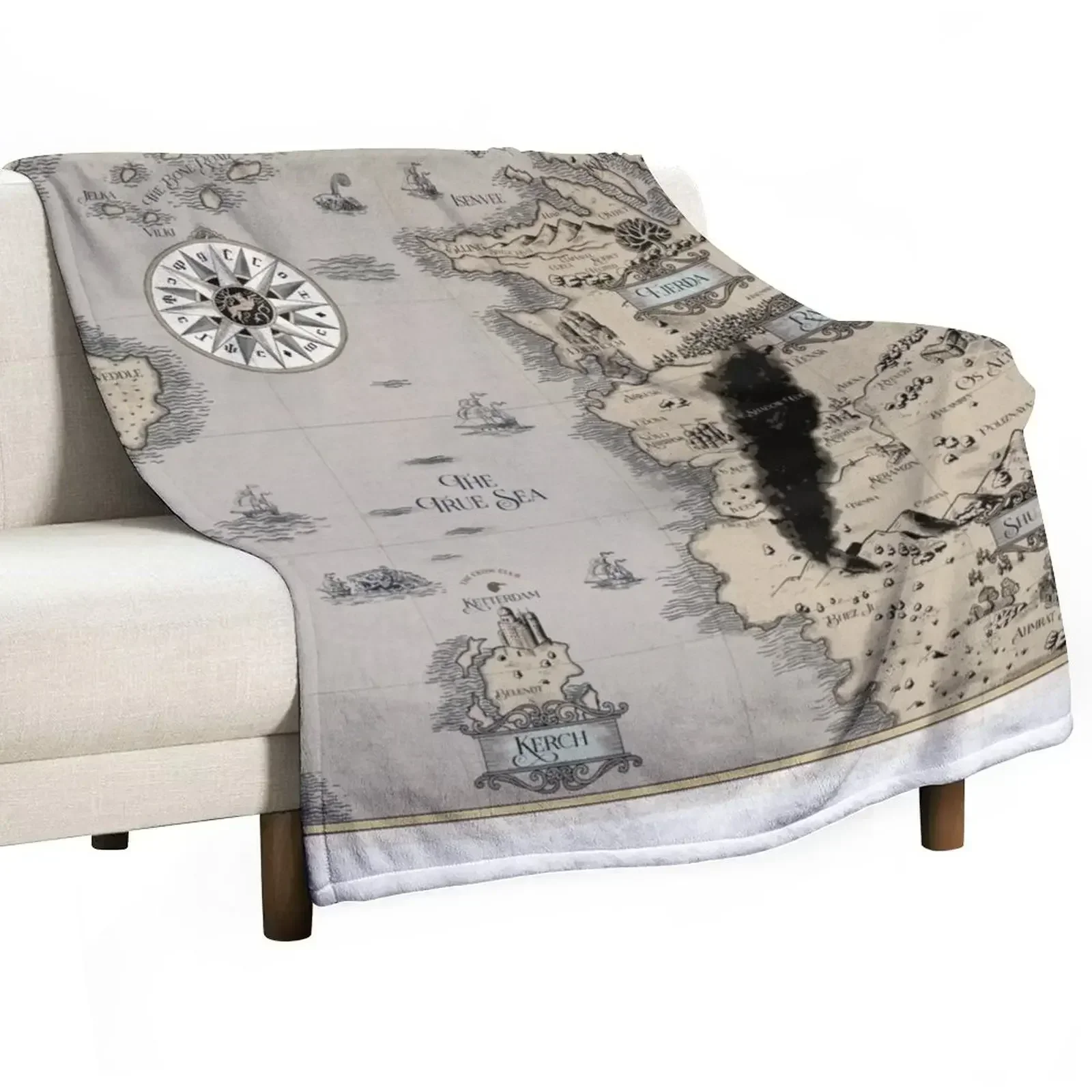 Красочное одеяло с картой Grishaverse (высокий резидент) мягкие одеяла для кемпинга