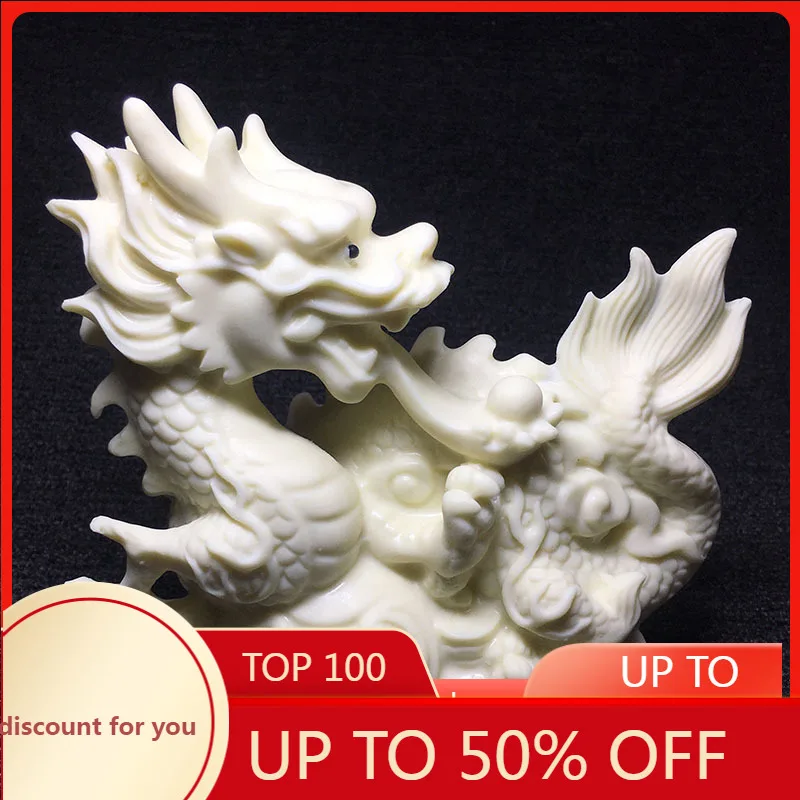 

Ivory Nut Carved Dragon Playing Beads Bodhi Seeds Coconut Wood Crafts Decoration Gift Box